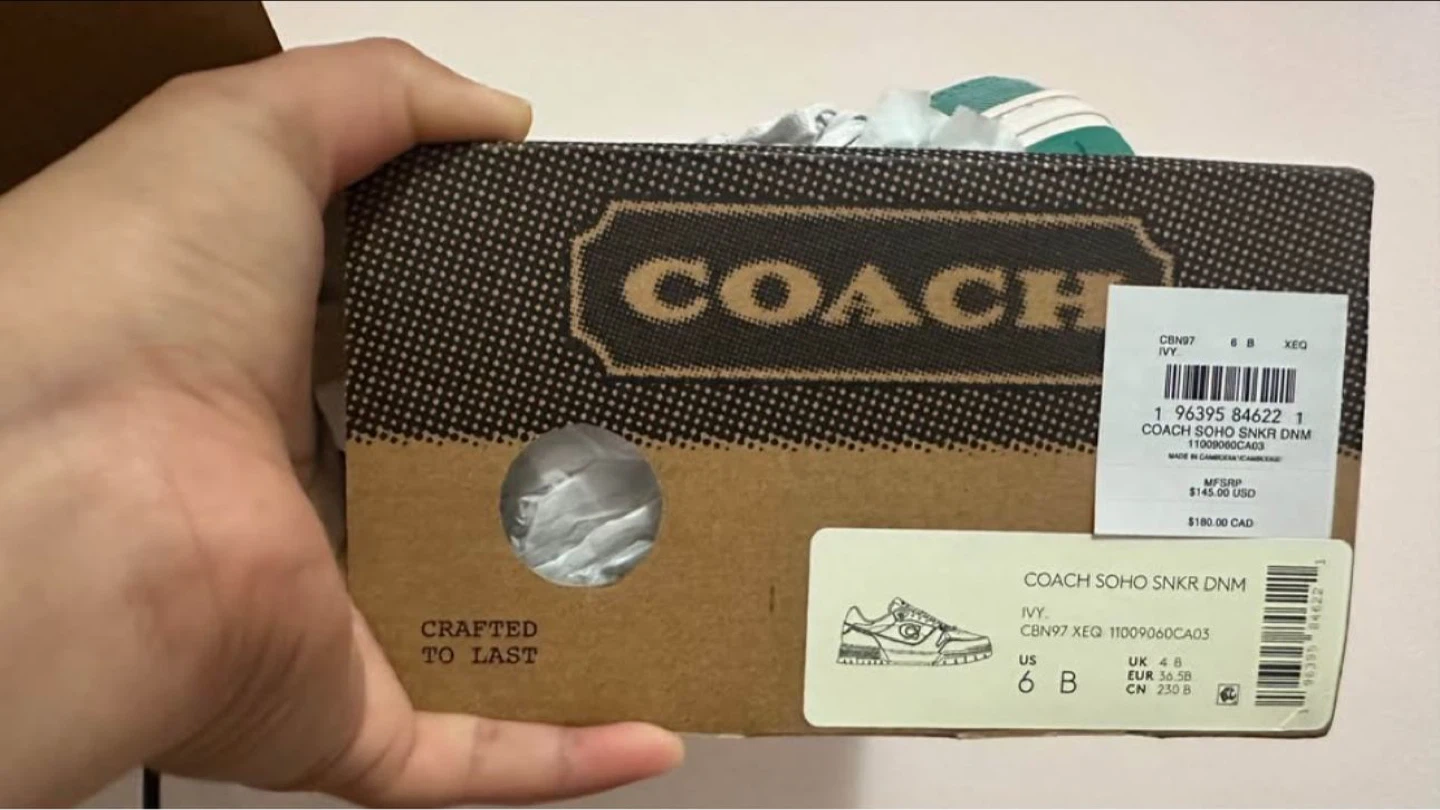 Coach Soho Sunkr Denim Sneakers - Size 6B - photo 2