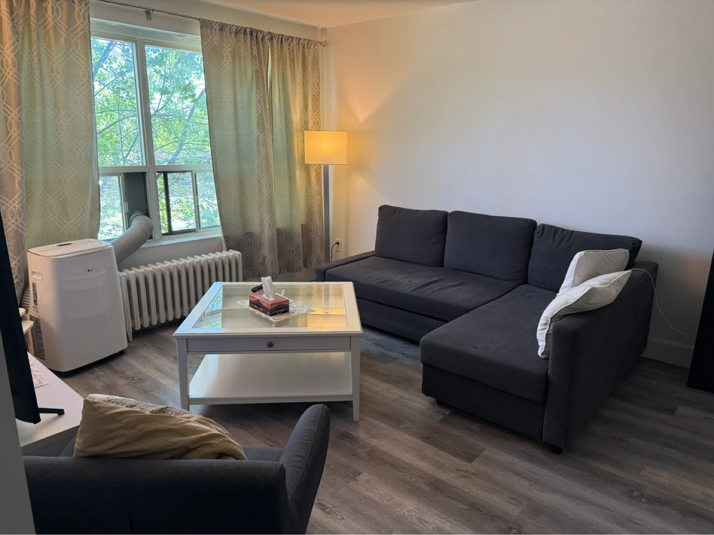 Sofa bed and center table