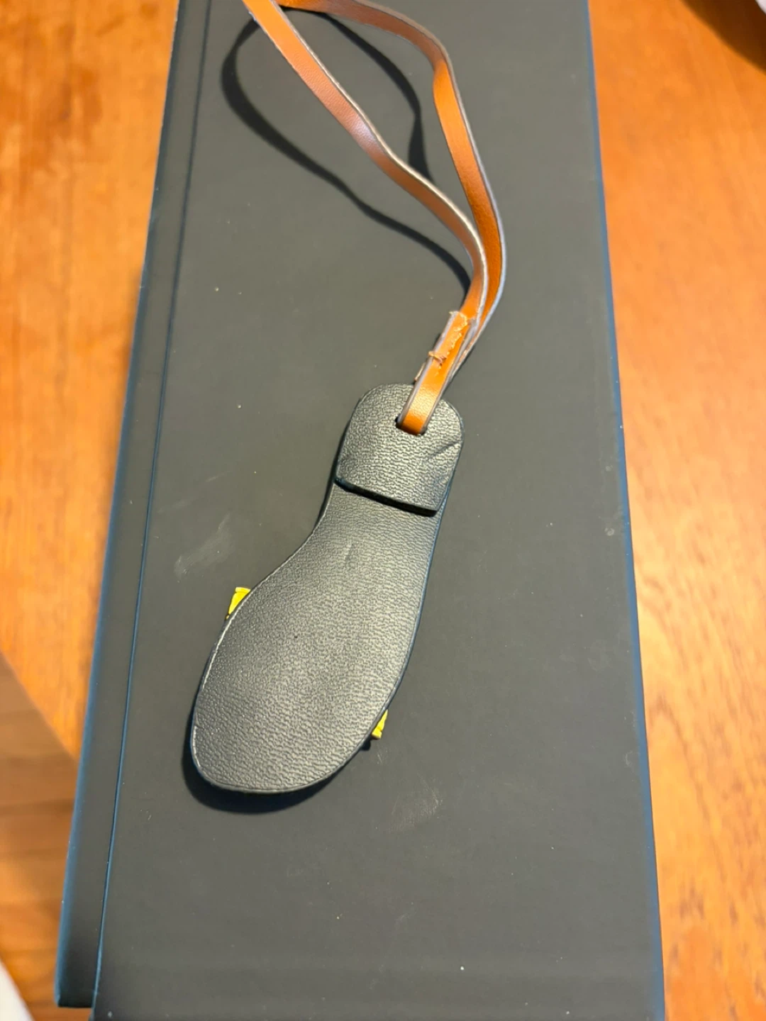 Hermès Orange & Yellow Leather Sandal Charm - photo 4