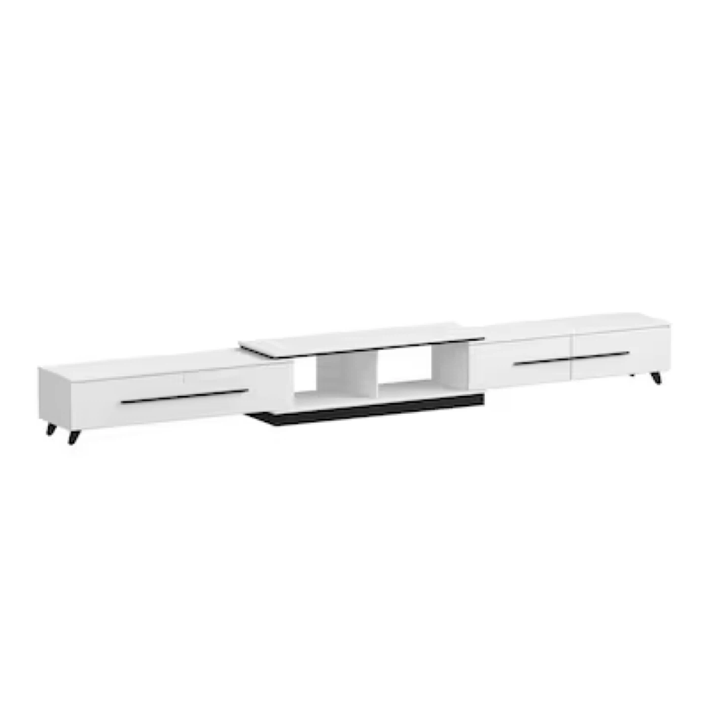 White Media Console TV Stand - photo 4