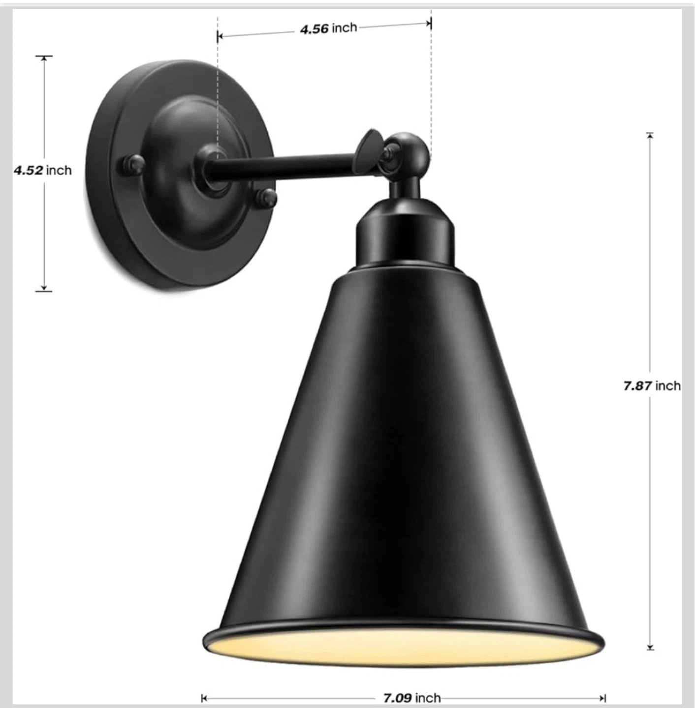 Brand New! Modern Black Wall Sconce Lighting Set of 2 - photo 2