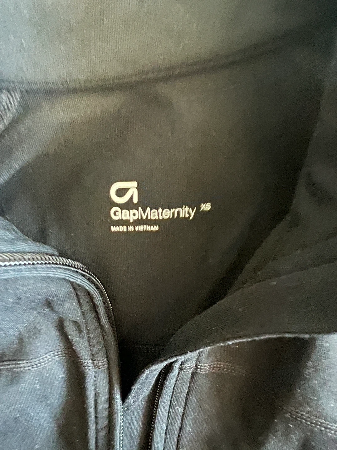 Gap Maternity Black Zip-Up Jacket XS - photo 2