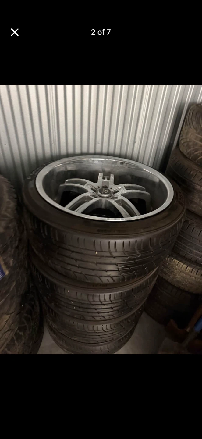 Chrome 5-Spoke Wheels with Tires