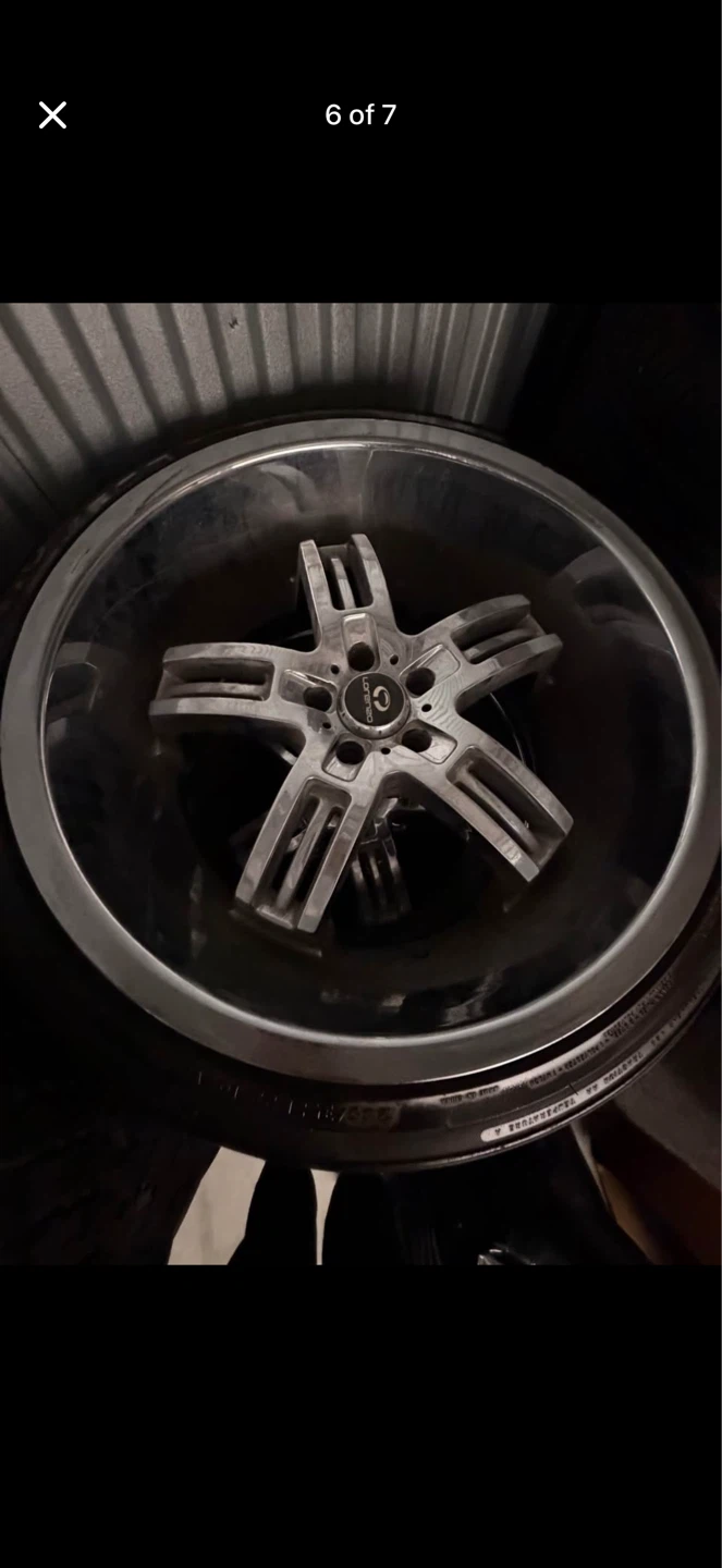 Chrome 5-Spoke Wheels with Tires - photo 5