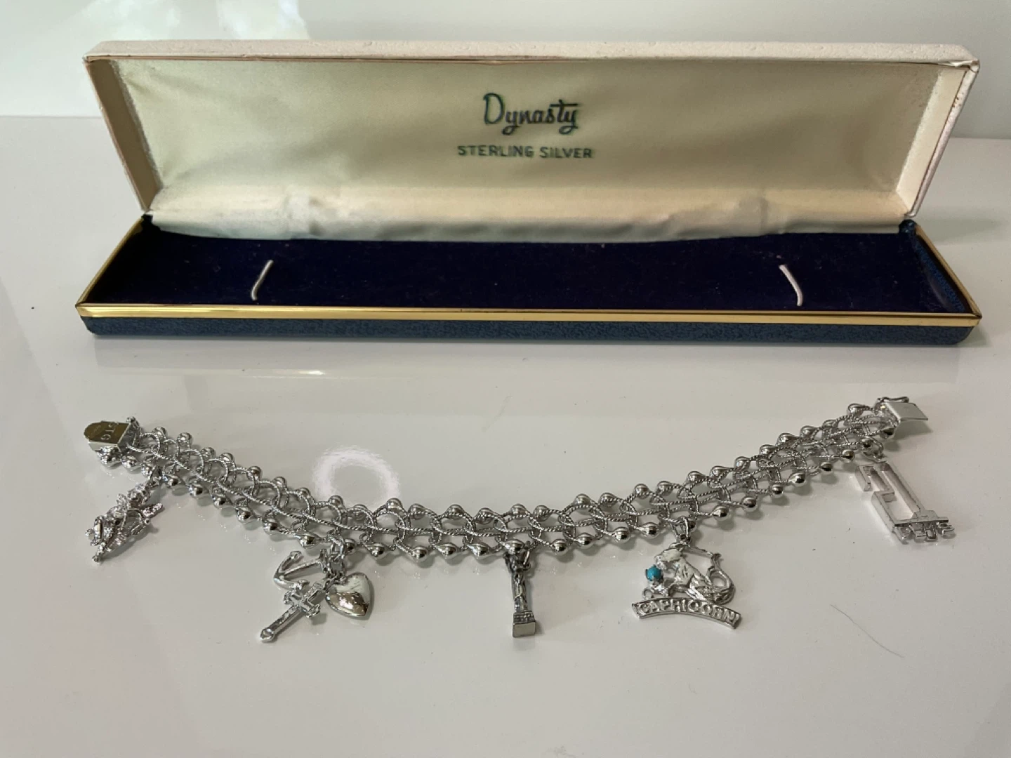 Vintage Dynasty Sterling Silver Charm Bracelet 1970’s - photo 2