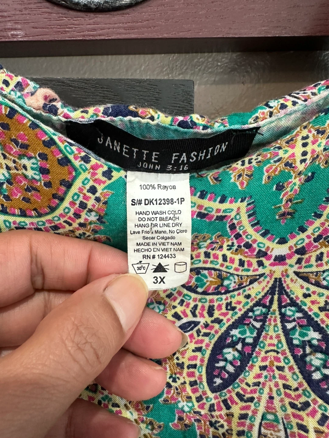 Teal Paisley Maxi Dress with Ruffle and Adjustable Straps - photo 3
