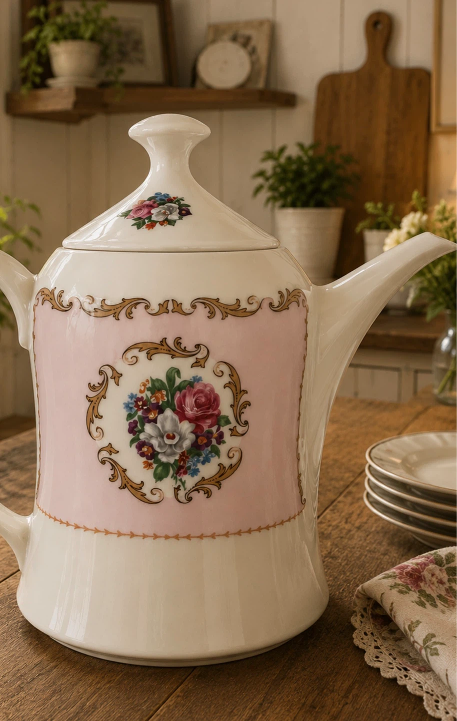 Vintage Floral Coffee Pot - photo 2