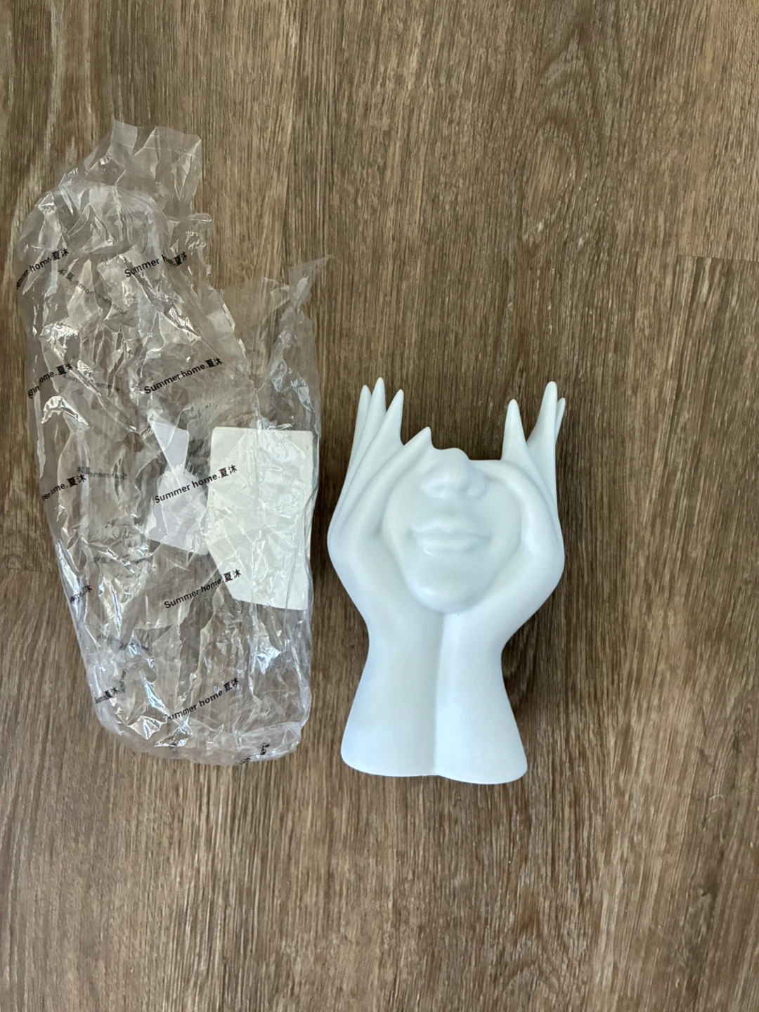 Summer Home White Face Plastic Planter