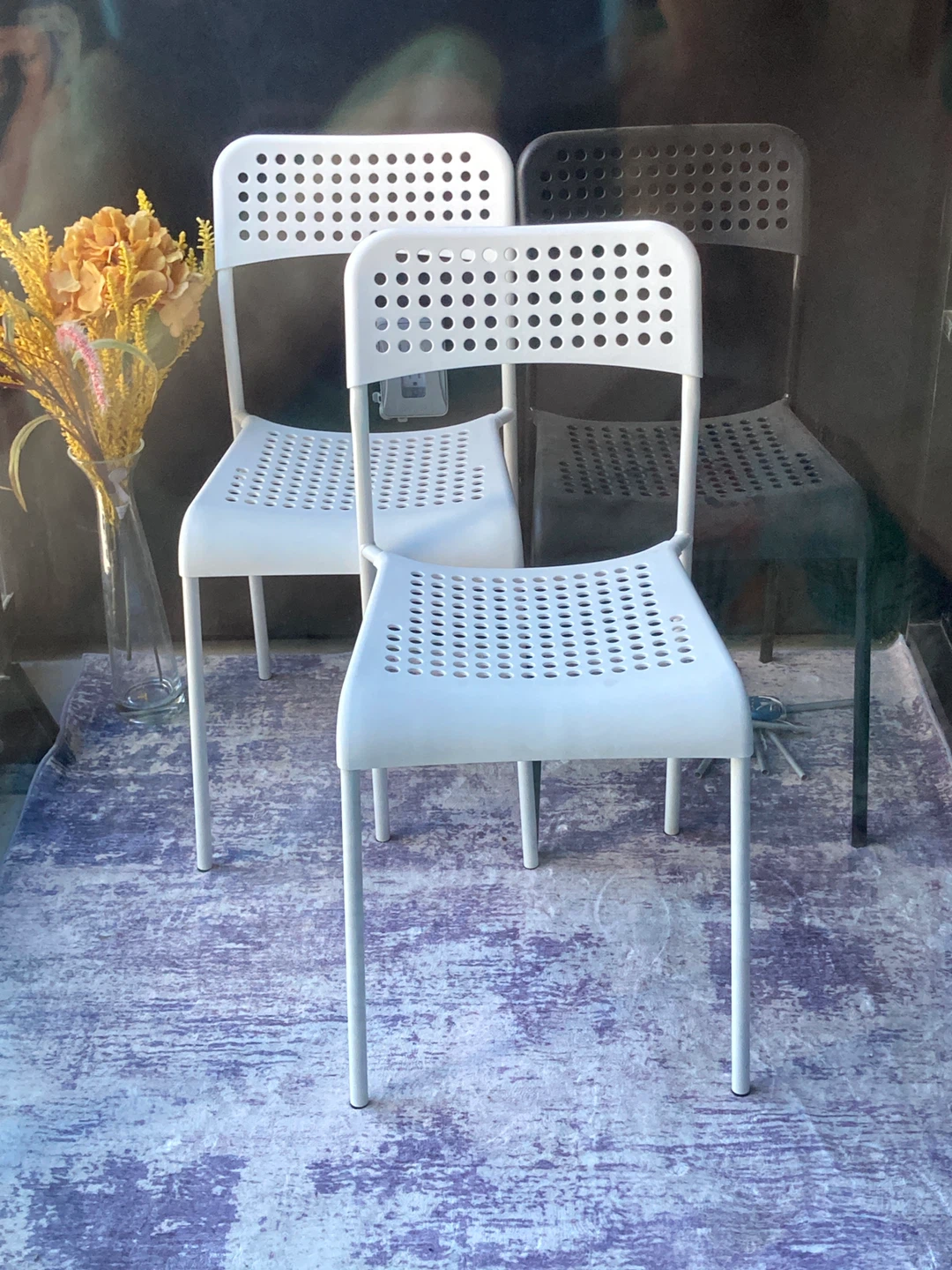 IKEA MARIUS Chairs  - 2 White and one black