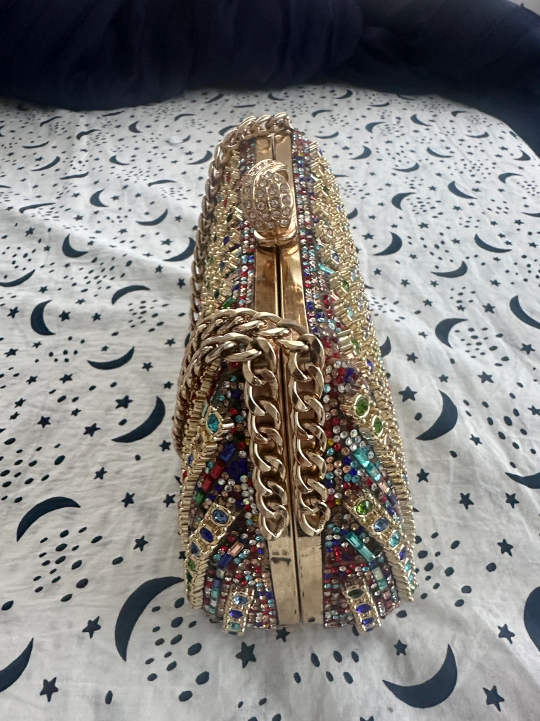 Embellished Clutch Purse with Chain Strap - photo 3