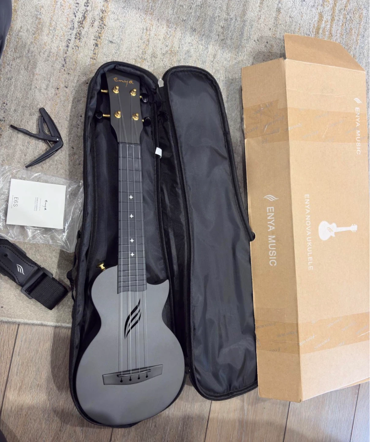 Enya Nova U Mini 21" Ukulele - Black - photo 5
