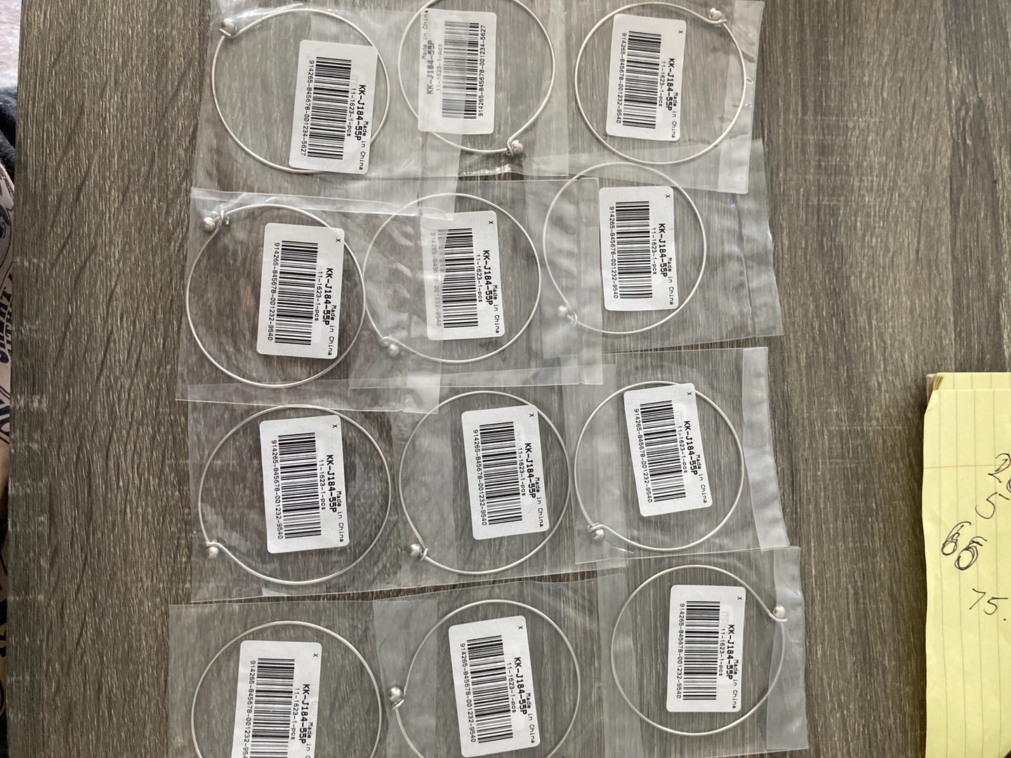 Set of 12 Silver extendable bracelets bangle