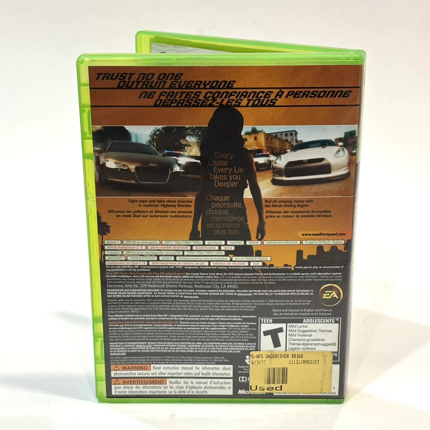 Need for Speed: Undercover - Xbox 360 - Mint Condition - photo 3