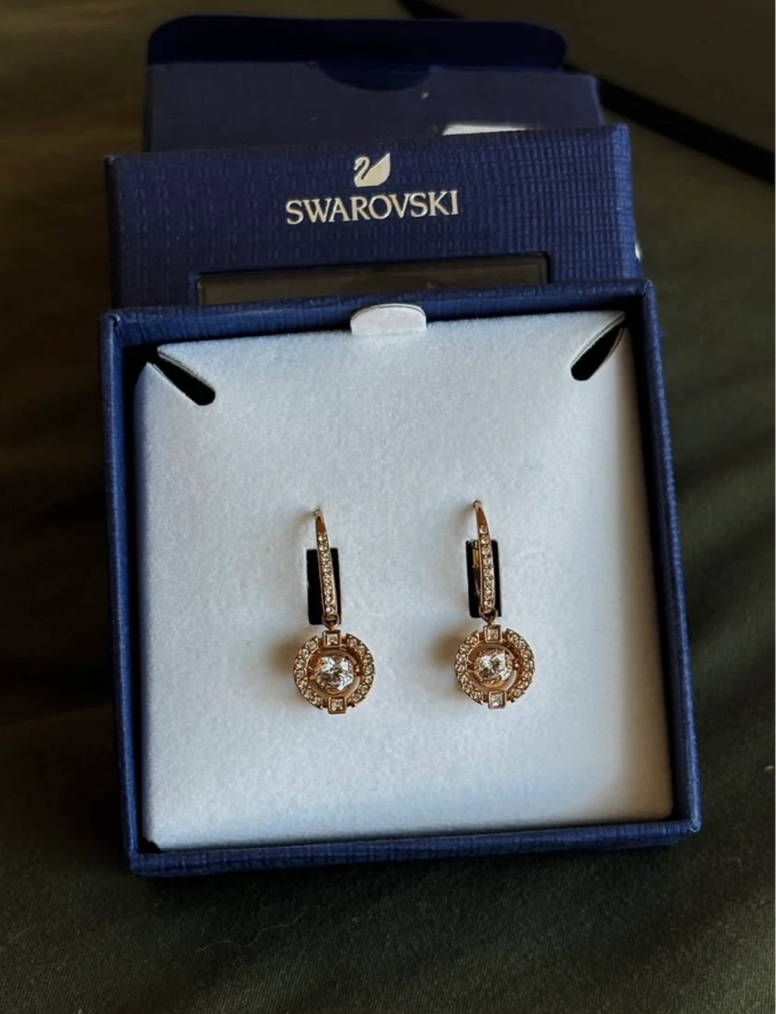 Swarovski Rose Gold Tone Crystal Earrings - photo 2