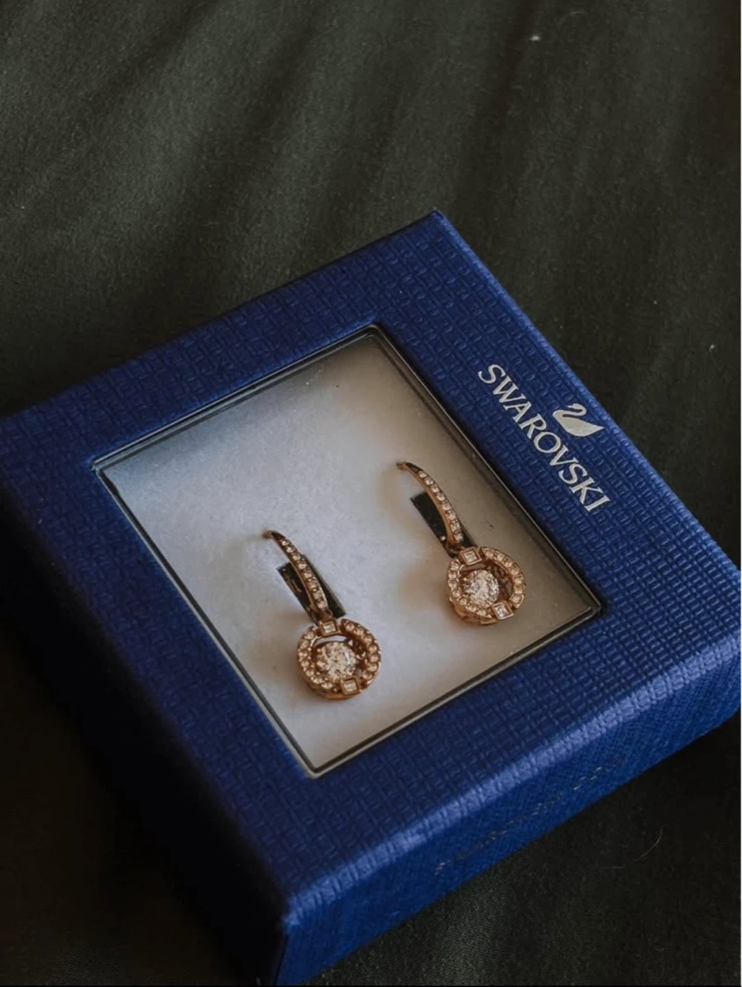 Swarovski Rose Gold Tone Crystal Earrings - photo 3