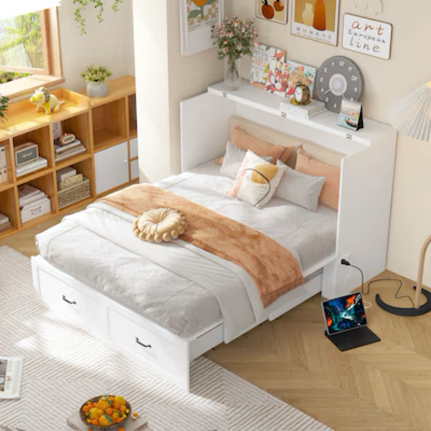 Queen size bed frame and dresser