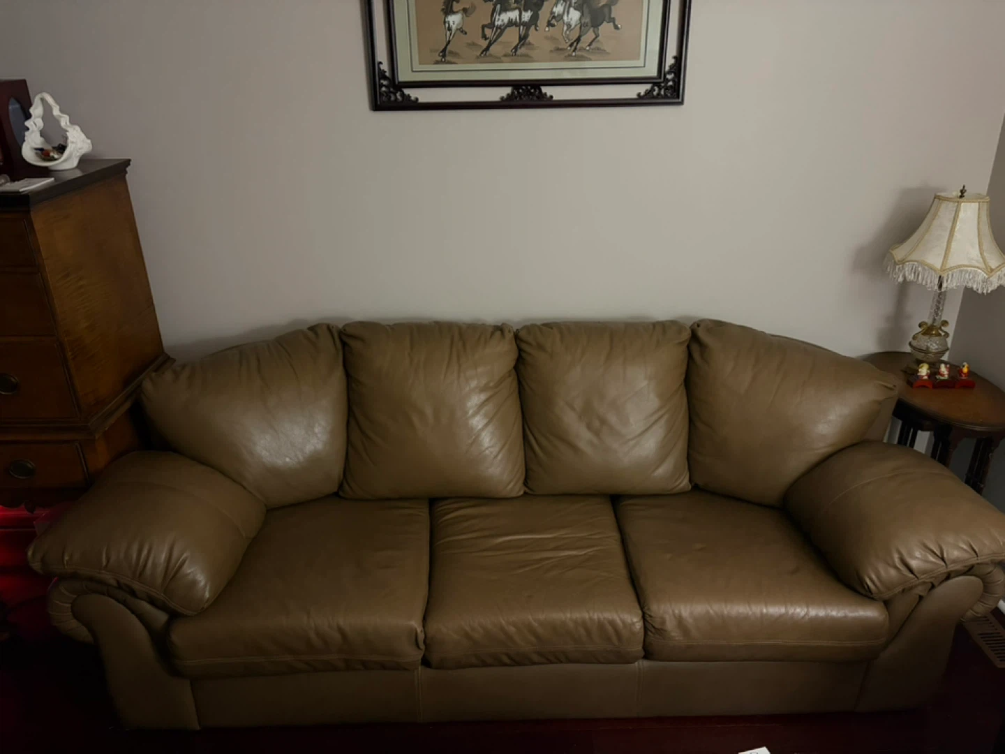 Brown Leather Sofa