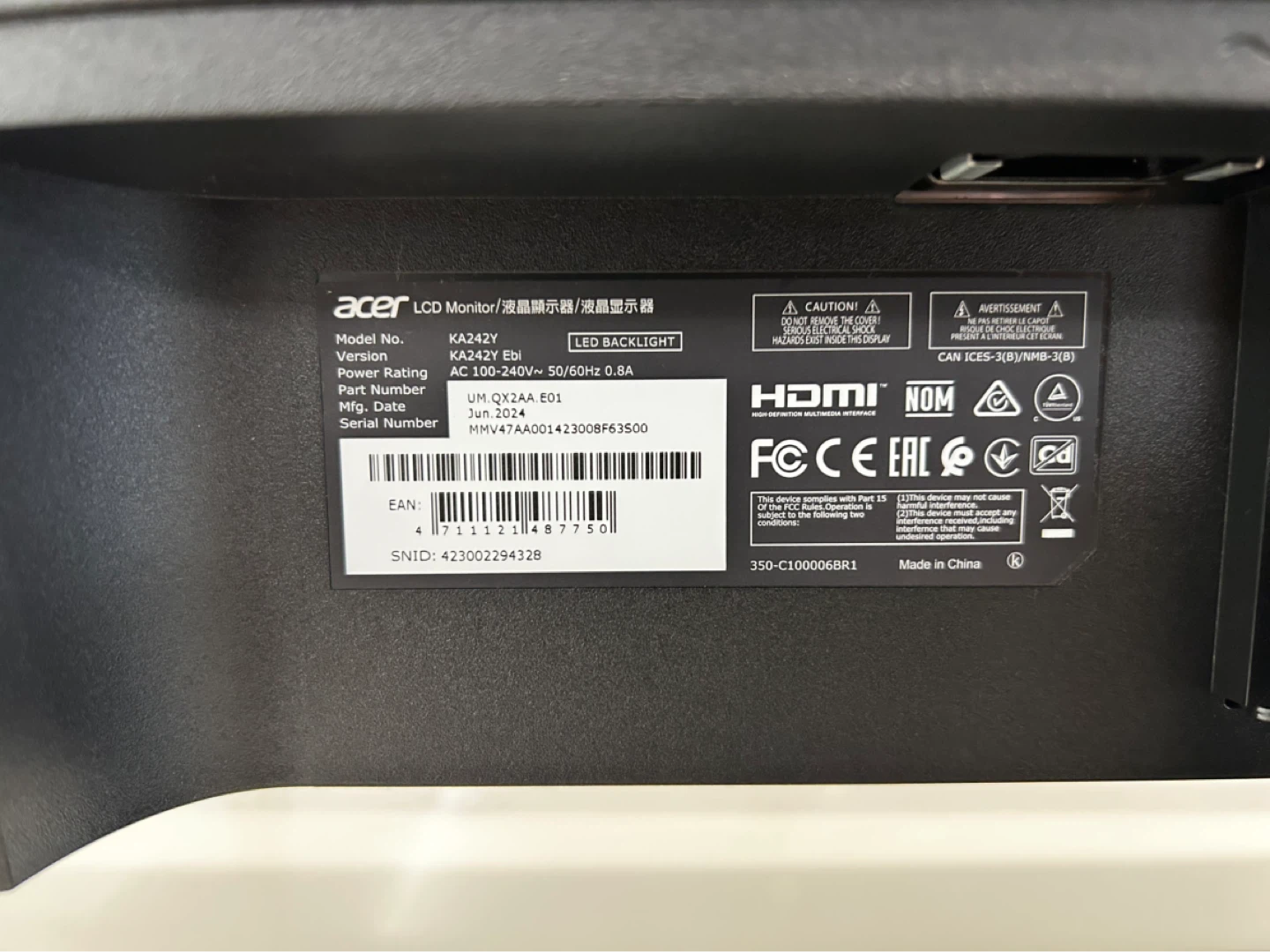Acer 23.8" FHD IPS Monitor KA2 Series - photo 5