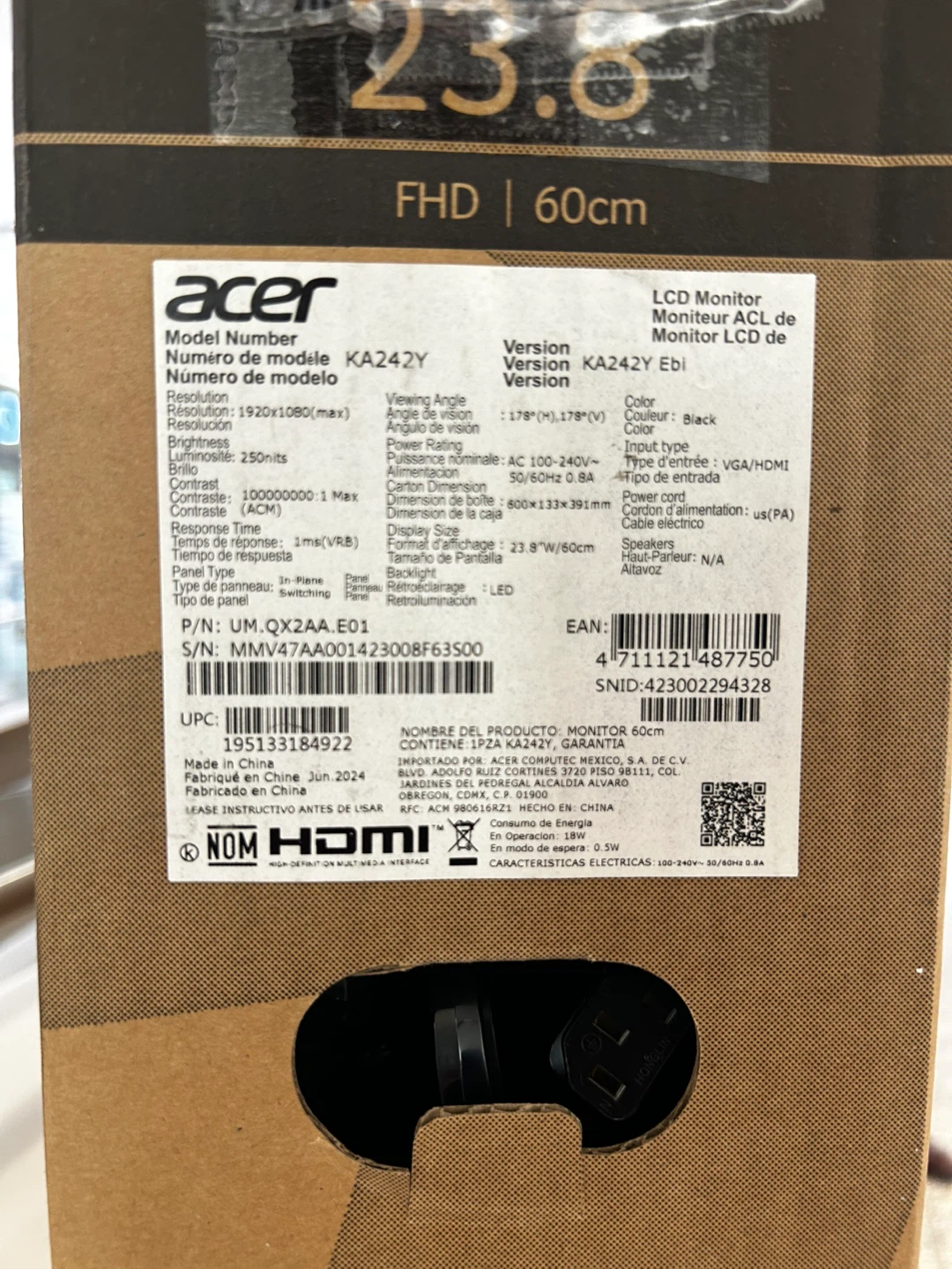 Acer 23.8" FHD IPS Monitor KA2 Series - photo 2