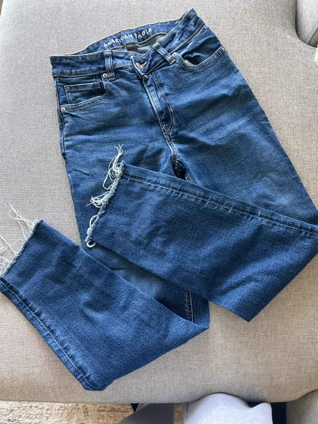 AMERICAN EAGLE crossover straight denim jegging size 0