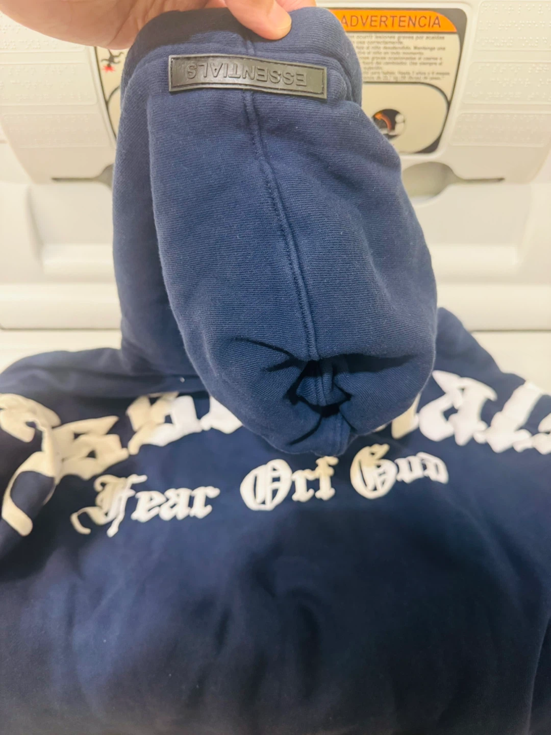 Fear of God Essentials Navy Hoodie~medium
