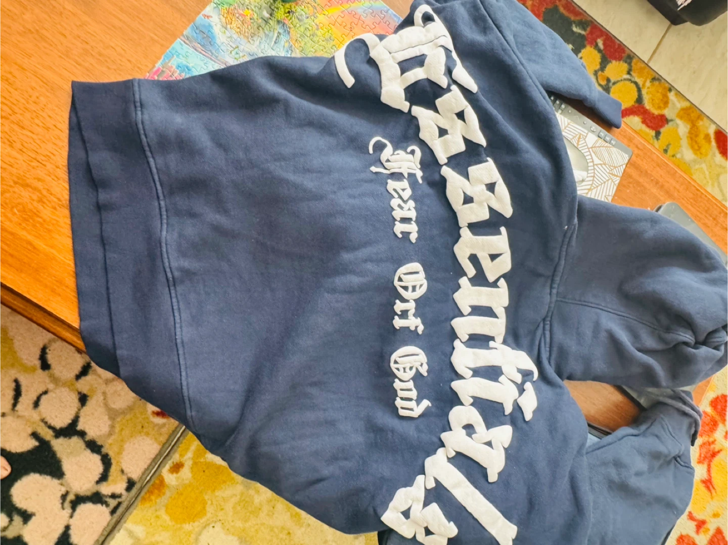 Fear of God Essentials Navy Hoodie~medium - photo 5