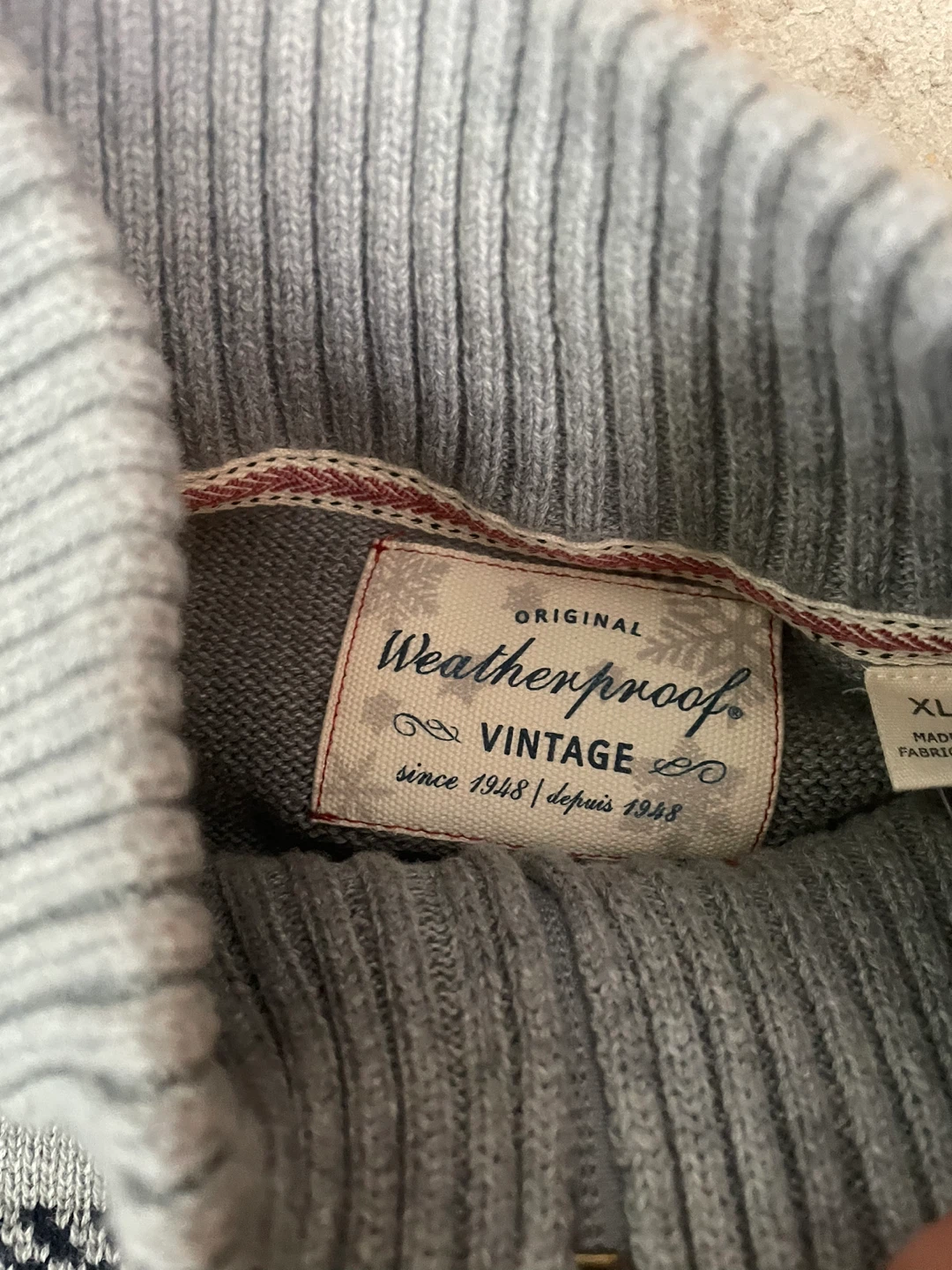 Weatherproof Vintage 1/4 Zip Sweater XL - photo 3