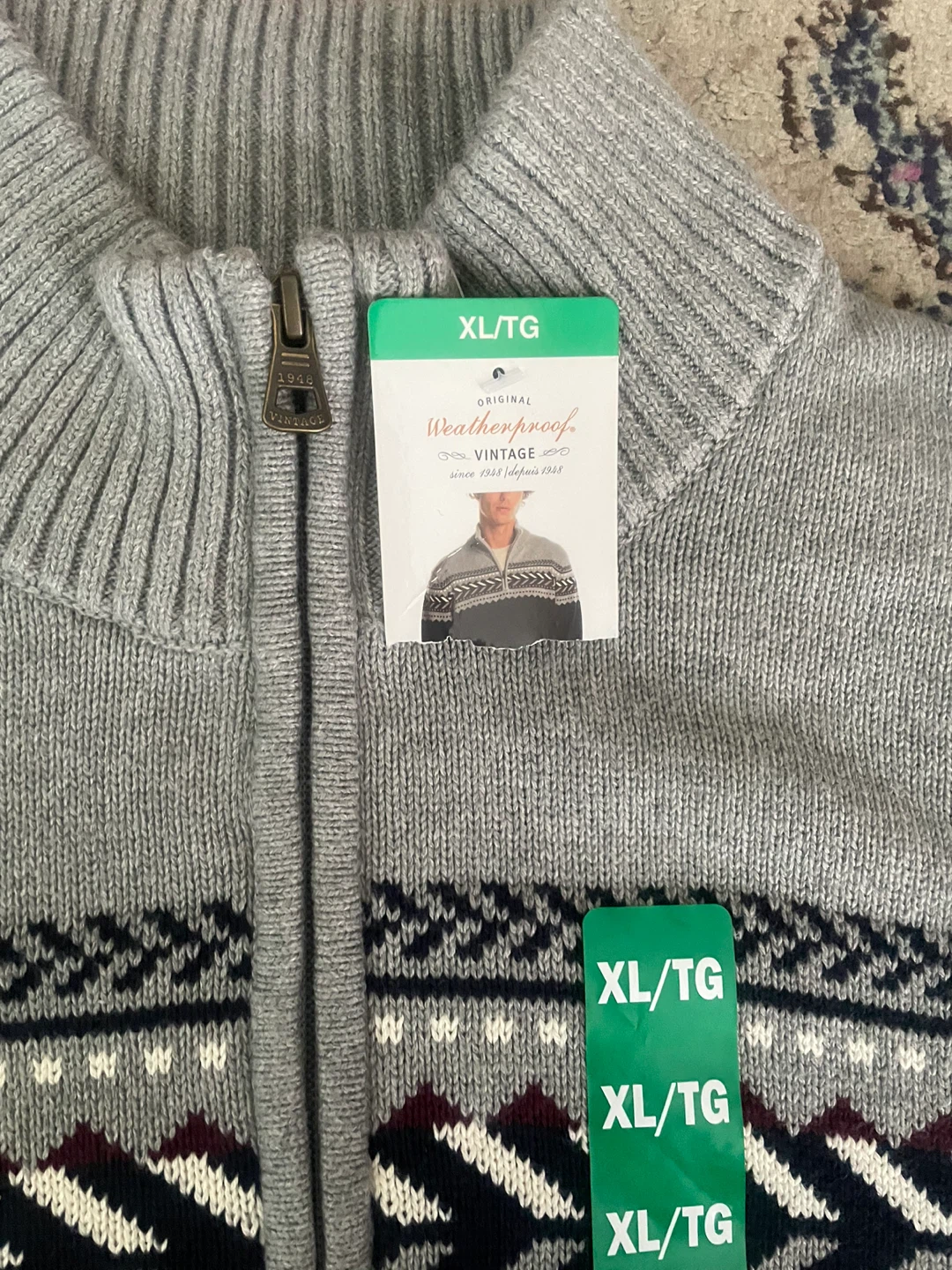 Weatherproof Vintage 1/4 Zip Sweater XL - photo 2