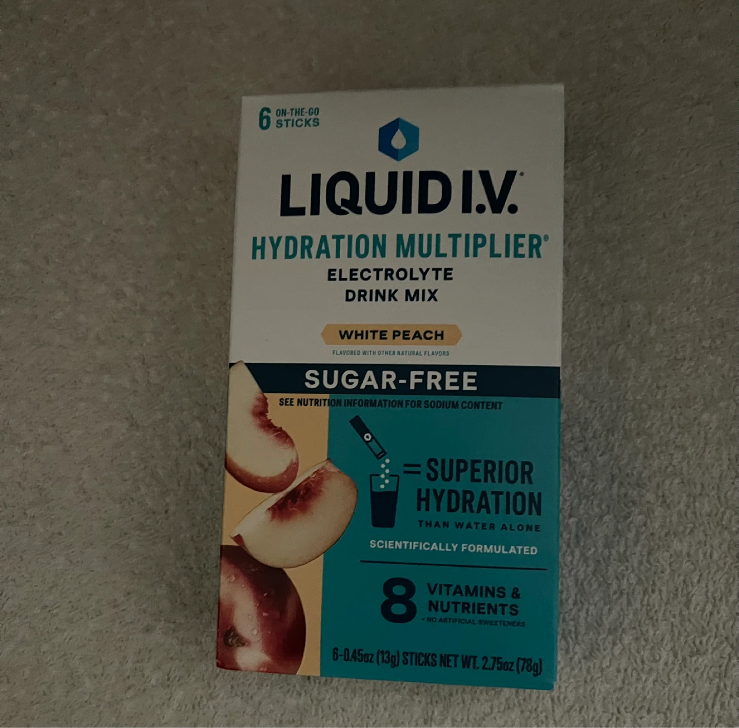 Liquid I.V. Hydration Multiplier - White Peach - 6 Sticks