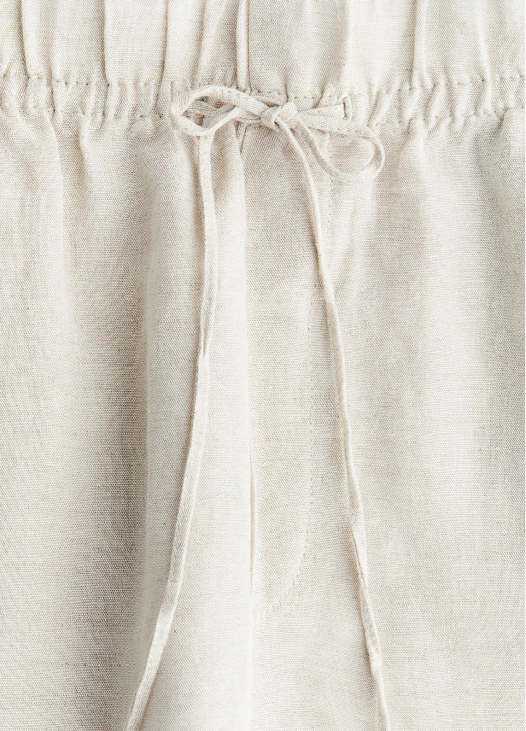 H&M linen blend nude tone summer flowy pants size small - photo 2