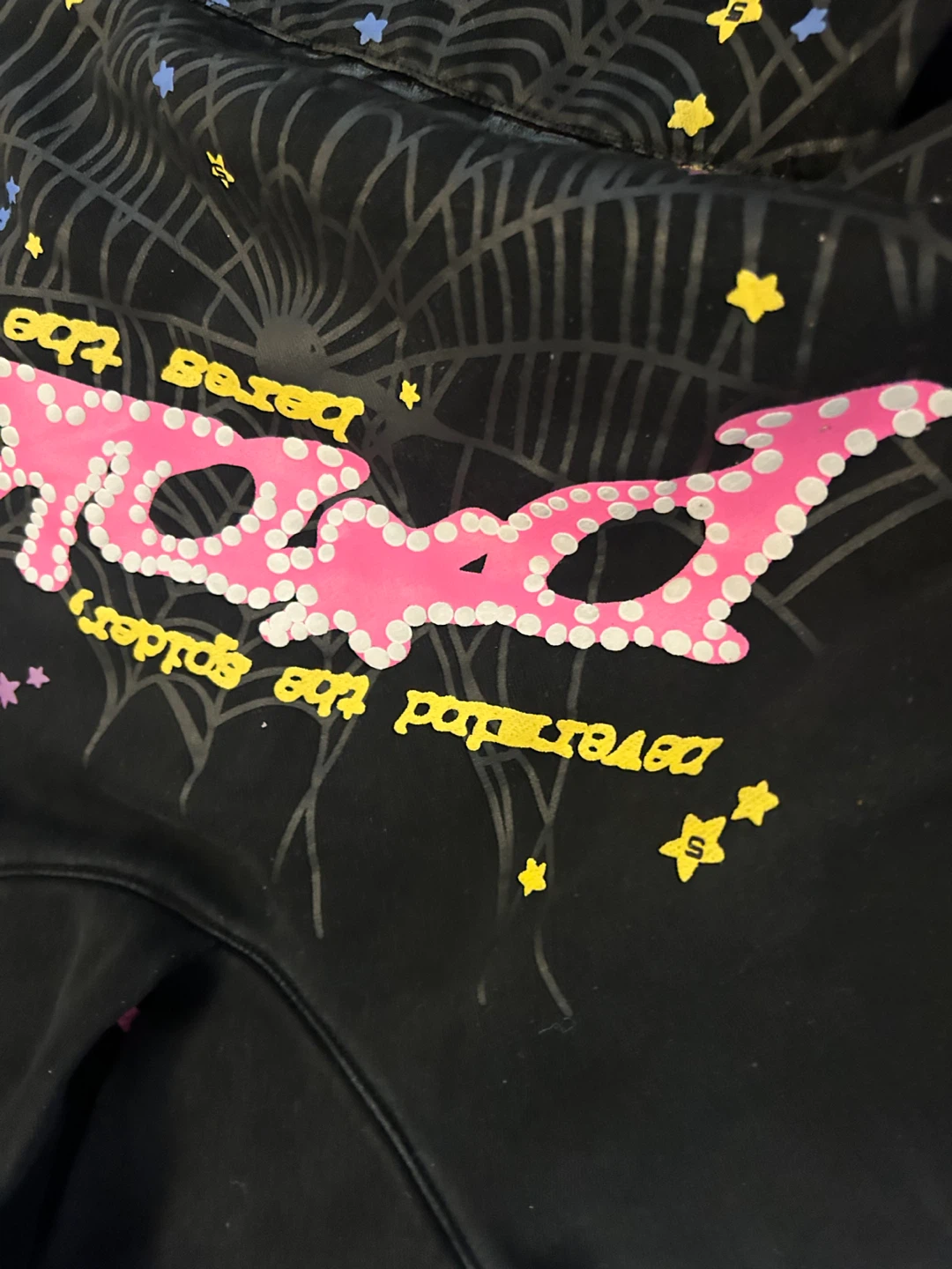 Black "Sp5der" Hoodie with Spiderweb Graphic