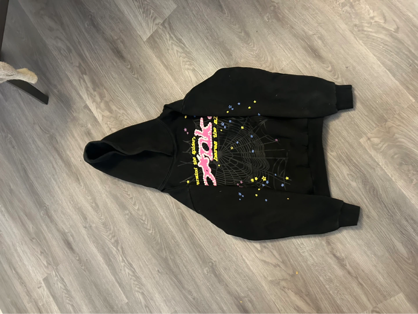 Black "Sp5der" Hoodie with Spiderweb Graphic - photo 4