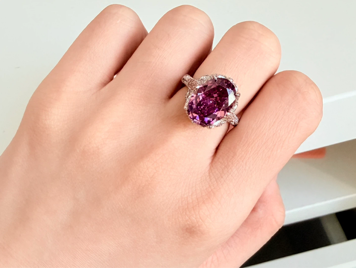 Purple Fashion Ring – Adjustable