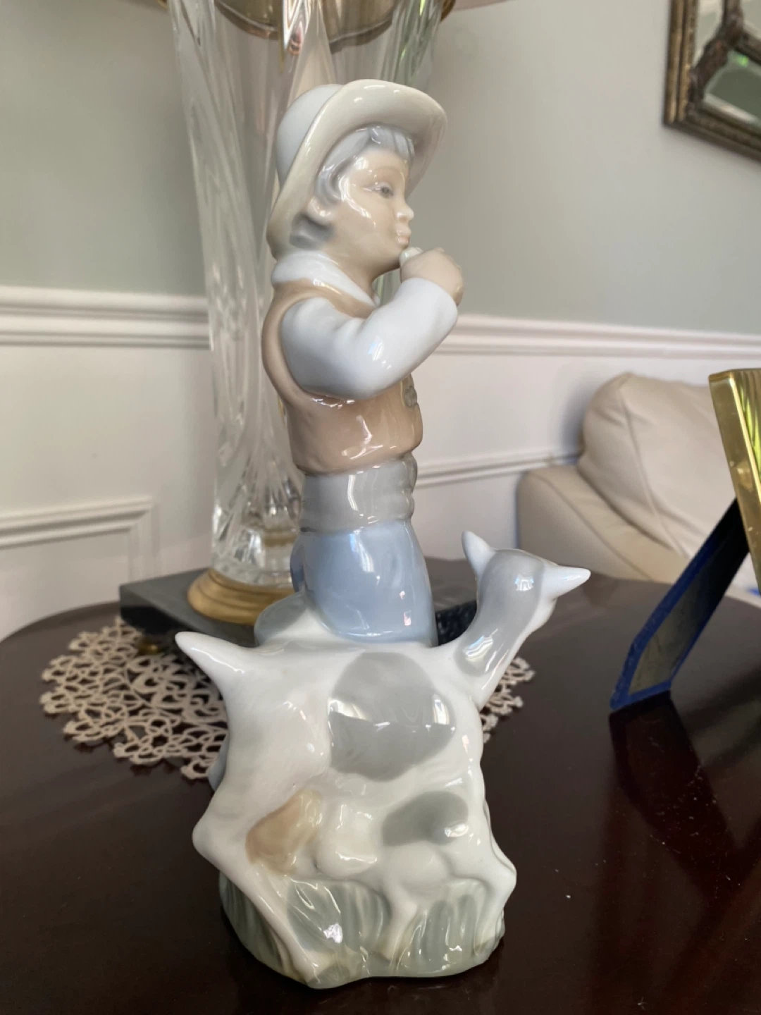 Tengra Hand-Made Figurine of Boy with Goat - photo 2