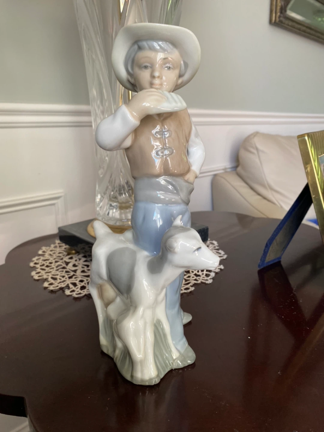 Tengra Hand-Made Figurine of Boy with Goat