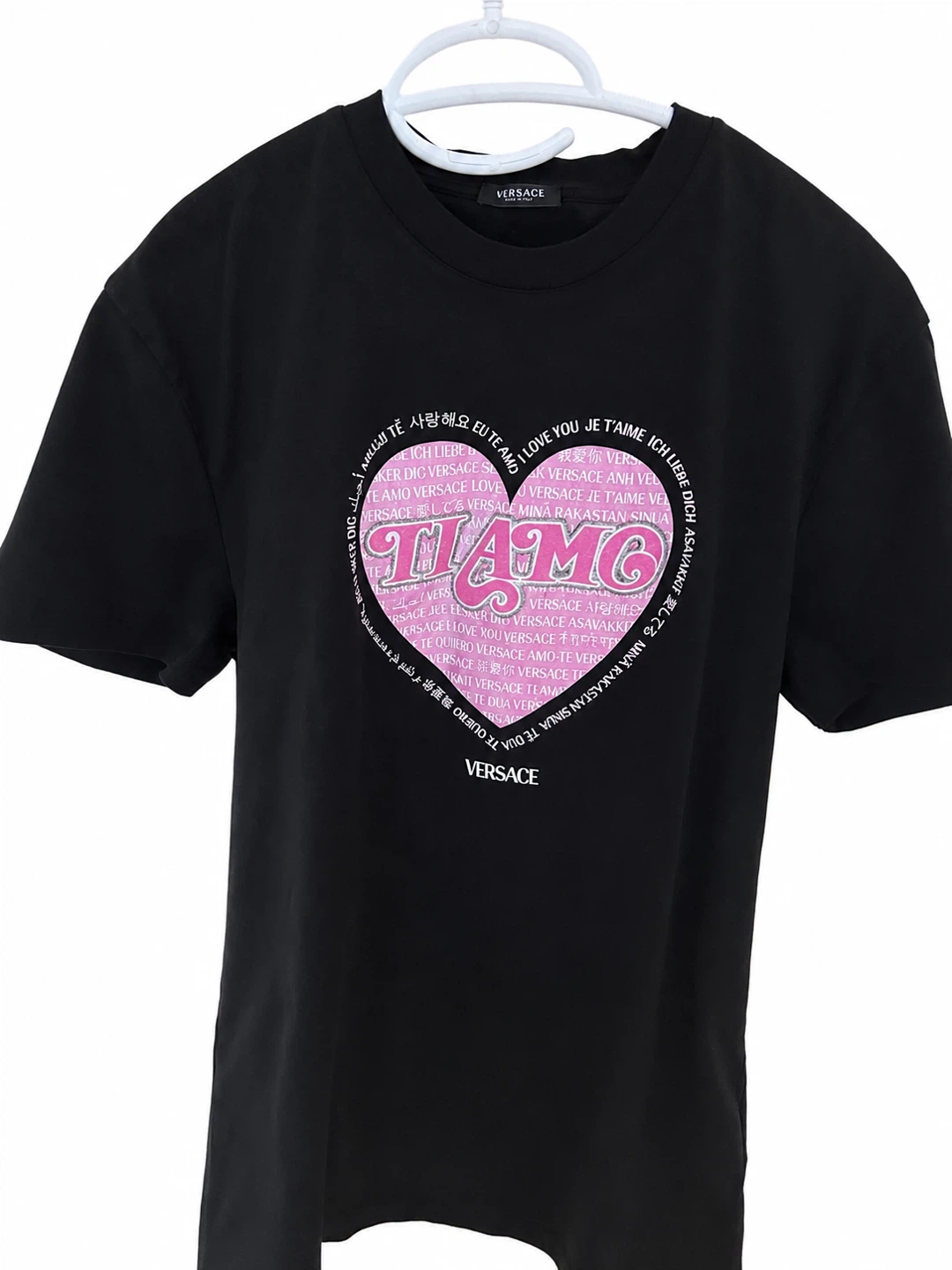 Versace Ti Amo Heart Logo Tee, Small - photo 3