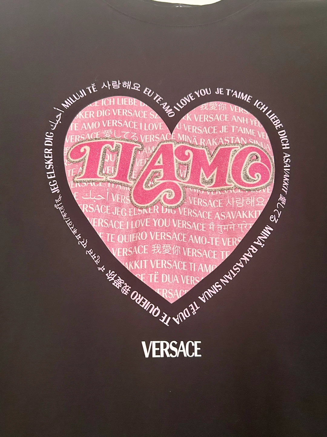 Versace Ti Amo Heart Logo Tee, Small - photo 5
