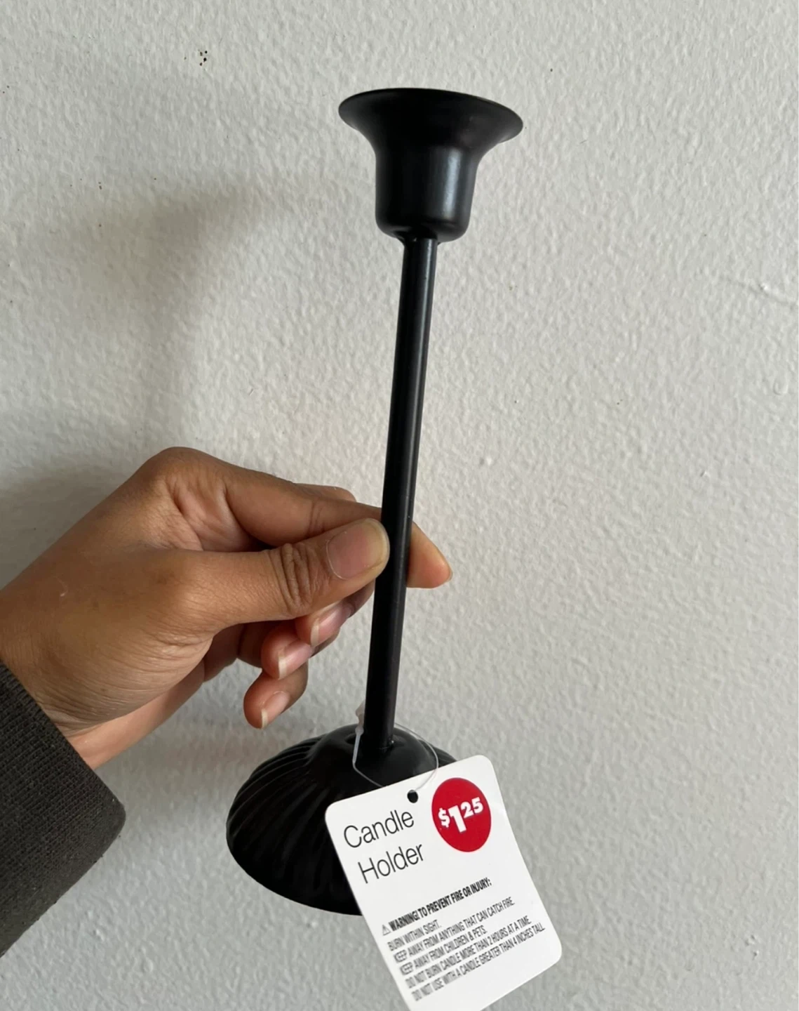 Black Metal Candle Holder