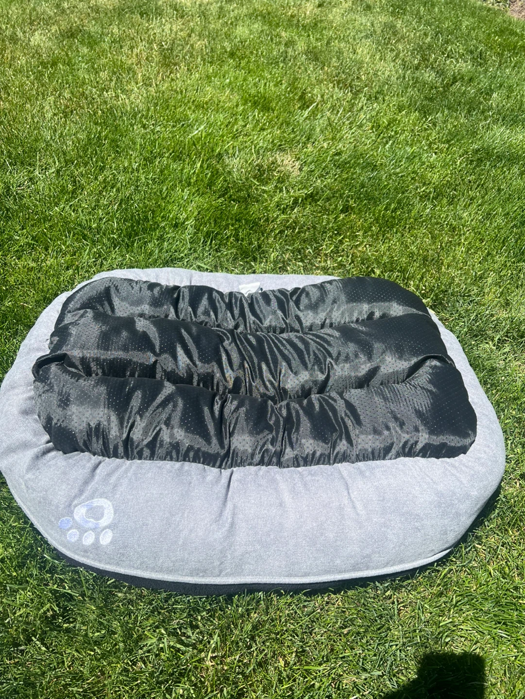 Grey and Black Dog Bed