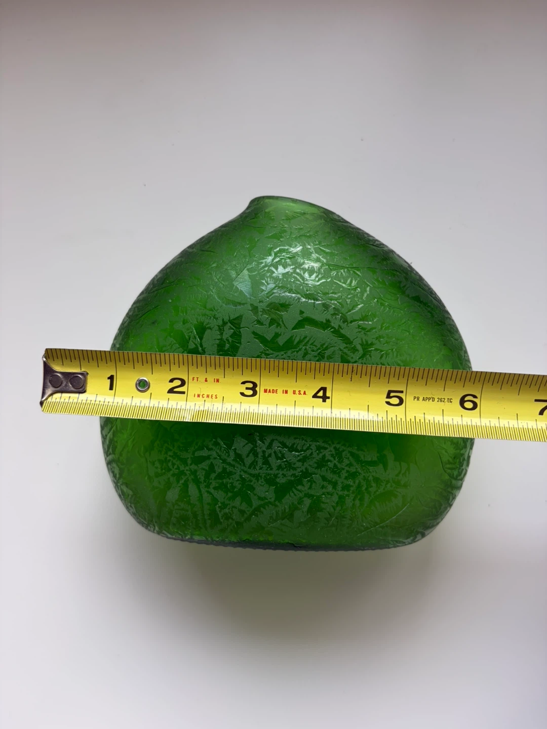 Green Textured Glass Vase - photo 3
