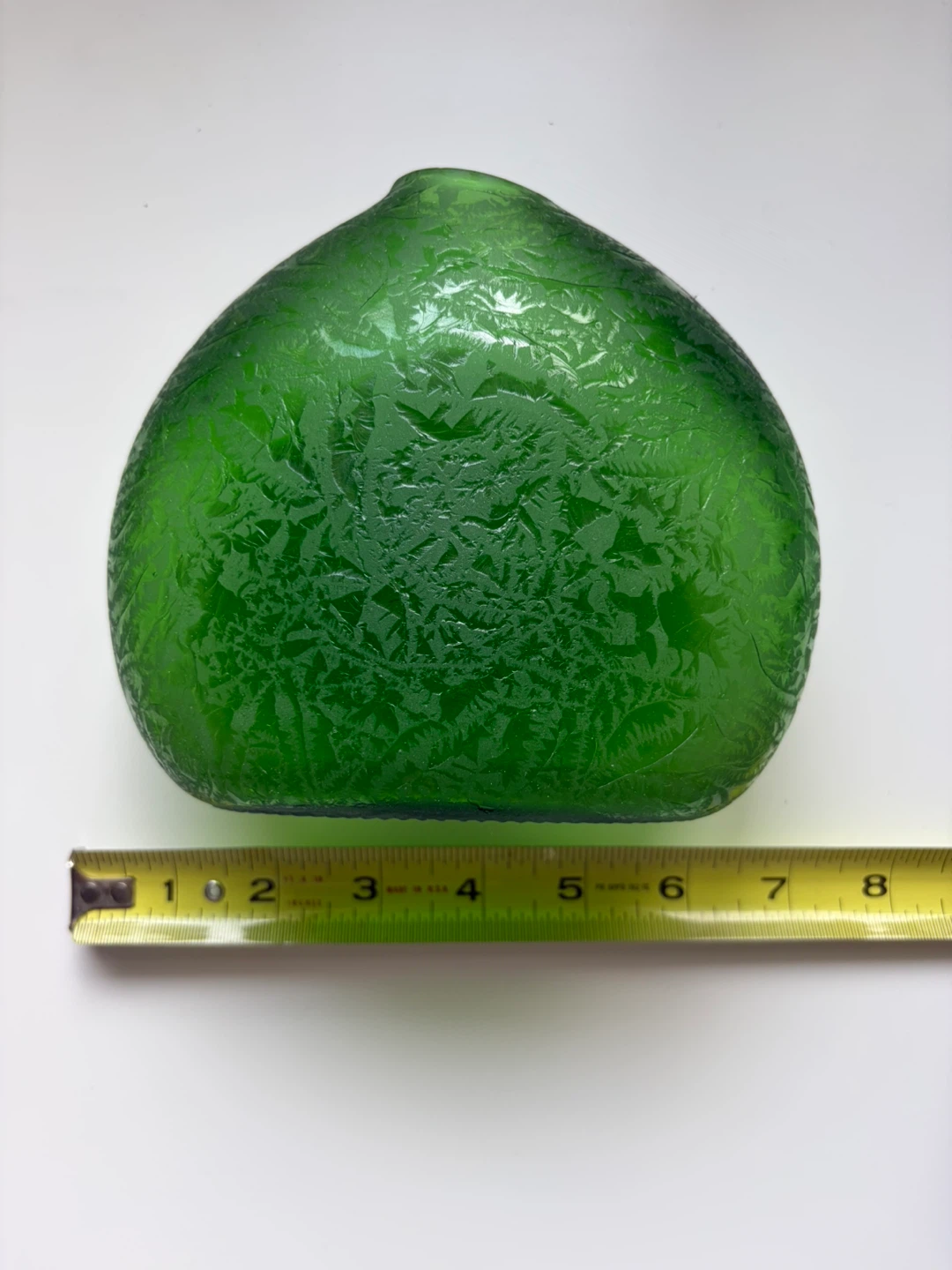 Green Textured Glass Vase - photo 2