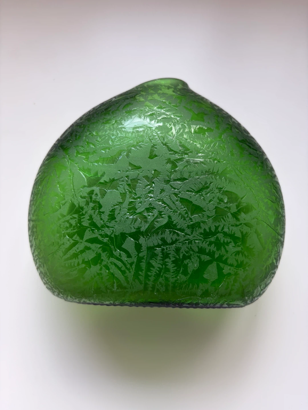 Green Textured Glass Vase - photo 5