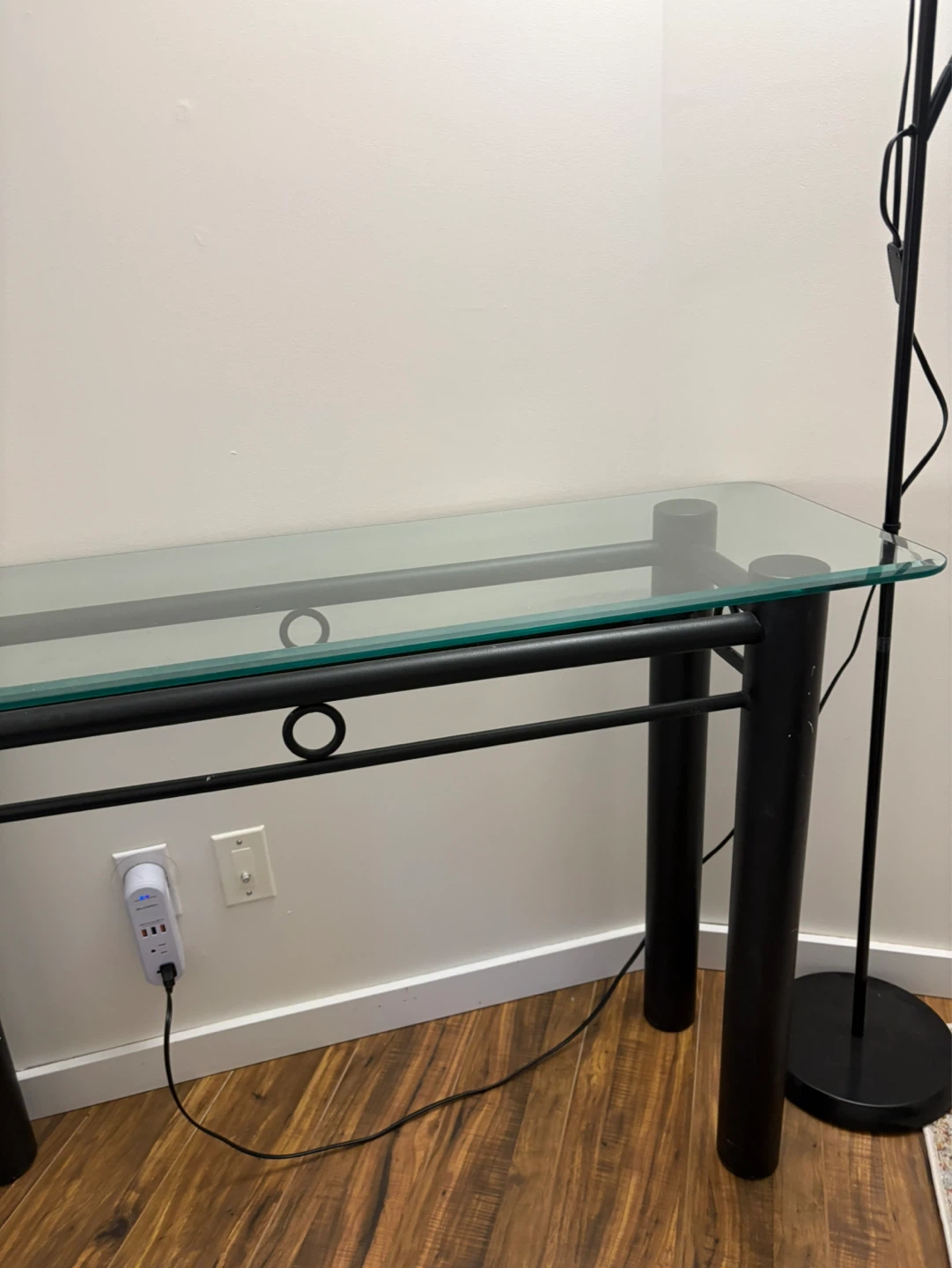 Glass top console table! - photo 2