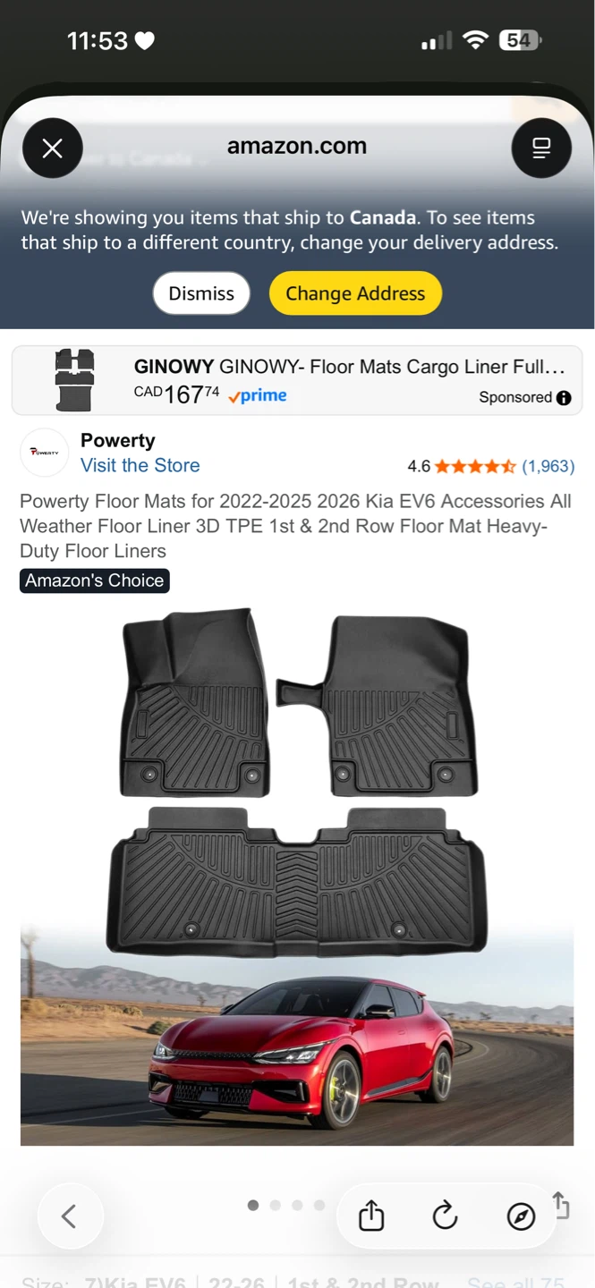 GINOWY Floor Mats for Kia EV6