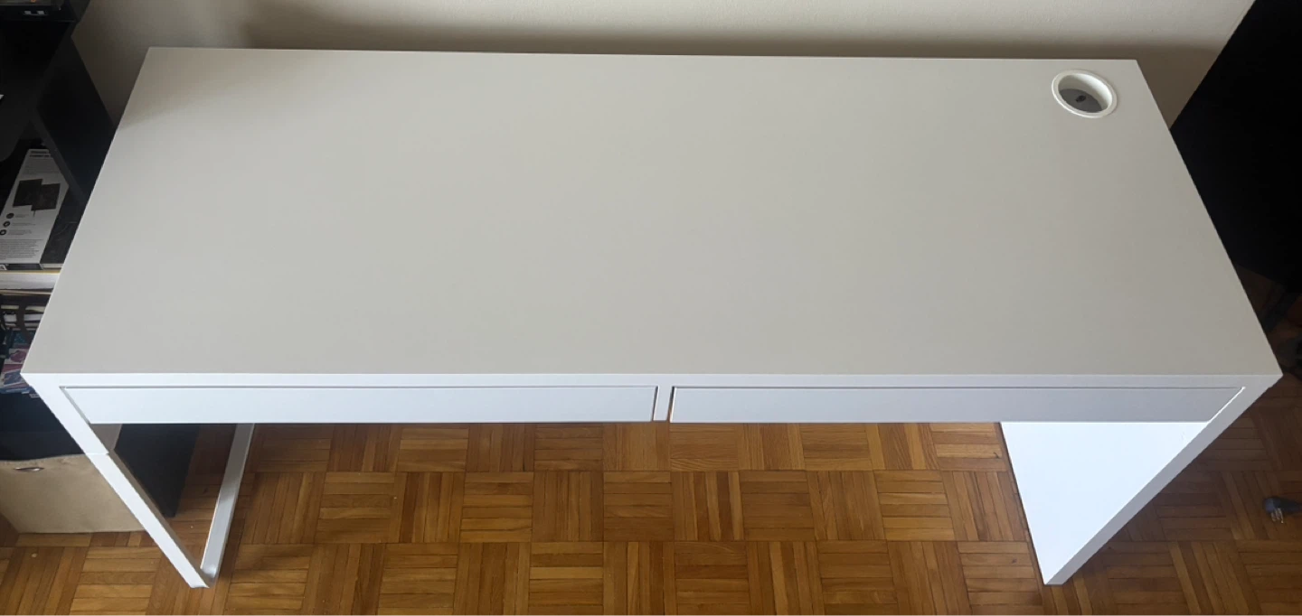 IKEA White Two-Drawer DesK - photo 2