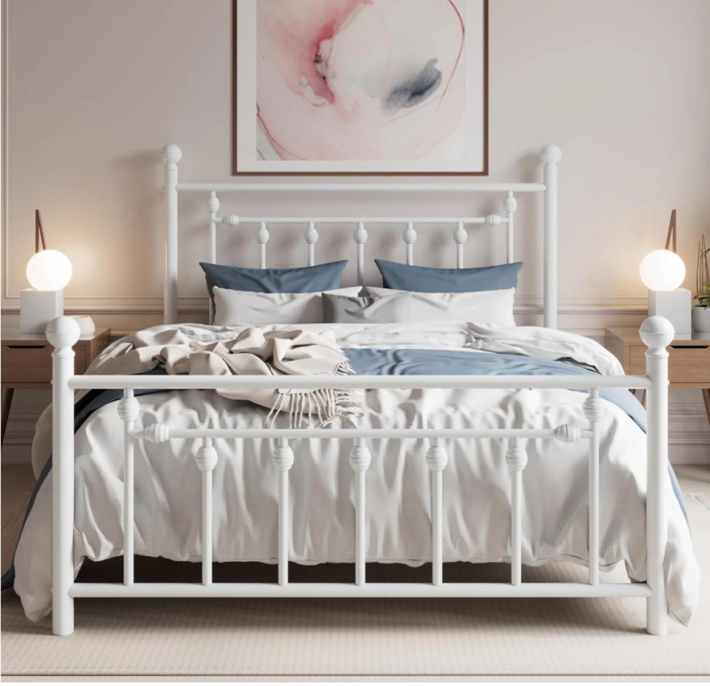 New in Box Queen Size Metal Platform Bed Frame