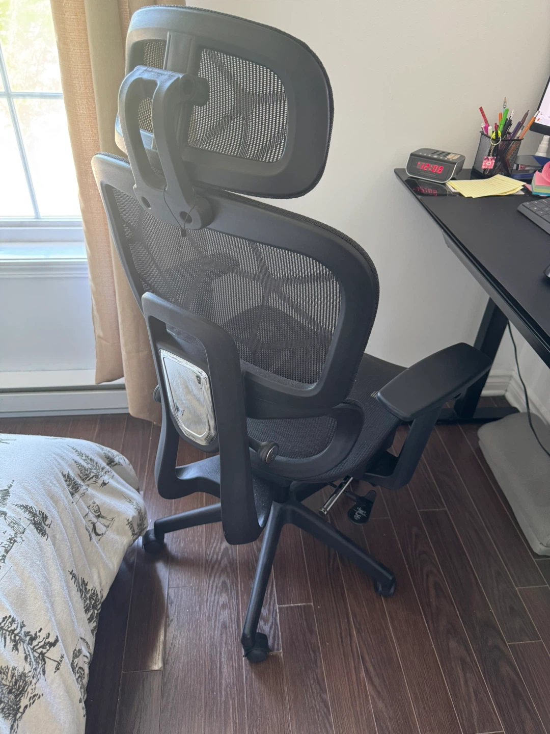 Chaise de bureau ergonomique noire - photo 4