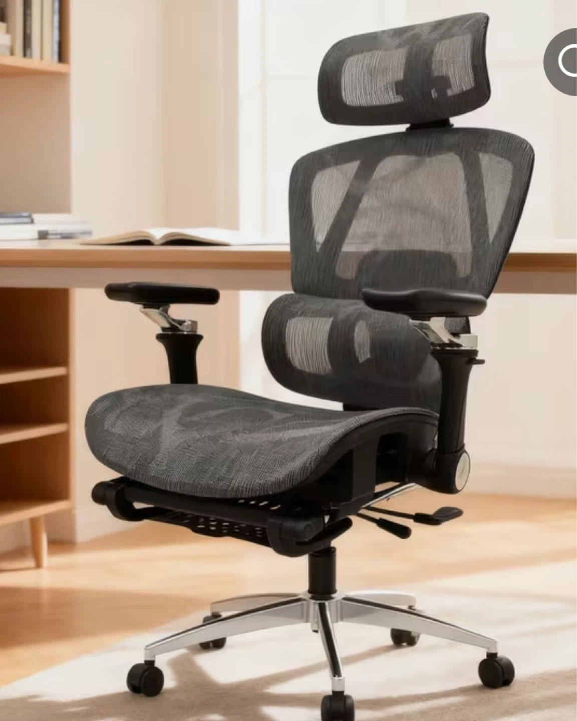 Chaise de bureau ergonomique noire - photo 5