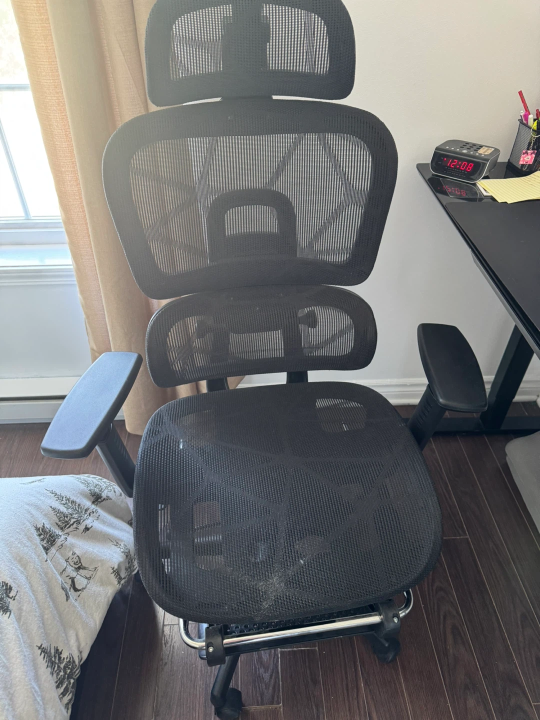 Chaise de bureau ergonomique noire - photo 3