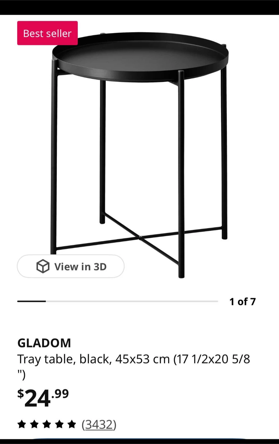 2 GLADOM Tray tables45x53 cm